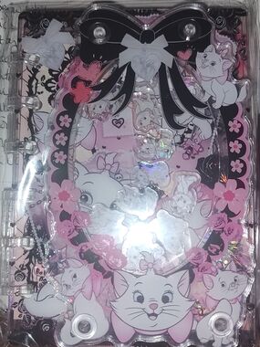 New! Marie Cat A6 Shaker Notebook Decorate Acrylic